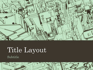 Çizgi çizme şehir arka plan basit iş ppt şablonu