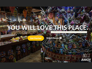 大圖排版風景介紹旅遊ppt模板