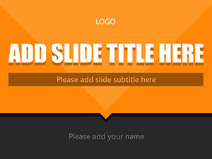 เทมเพลต ppt สำหรับธุรกิจสไตล์ยุโรปและอเมริกาที่เลือกสีส้มและสีดำ