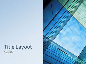 Guardando il moderno edificio aziendale con mappa semplice modello ppt