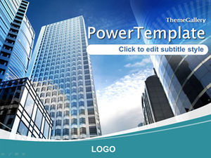 建物の背景ヨーロッパとアメリカのスタイルの古典的なビジネスpptテンプレート