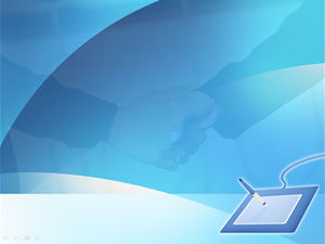 핸드 셰이크 배경 비즈니스 협력 PPT 템플릿