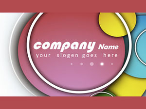 Color circle creative content translucent frosted glass effect universal fashion ppt template