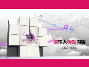 Modèle ppt de rapport de travail de mode violet