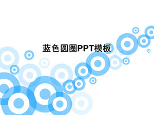 Blaue Kreiskunst kreative ppt Vorlage