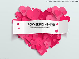 Trójwymiarowy ułożony miłość romantyczna miłość szablon ppt