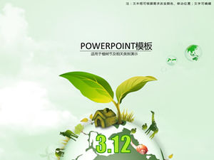 ปกป้องโลกร่วมกันของเรา - เทมเพลต ppt การคุ้มครองสิ่งแวดล้อม 3.12 Arbor Day