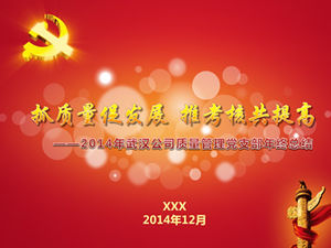 Laporan Ringkasan Pekerjaan Cabang Manajemen Kualitas Departemen 2014 Template PPT