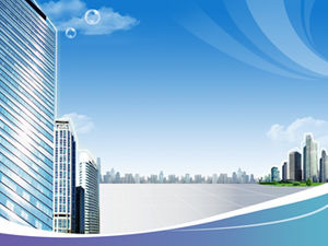 Moderno modello di business ppt grattacielo