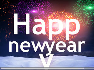 Rote Weihnachtsfest festliche PPT-Schablone