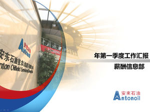 Compania de energie petrolieră departamentul de informații salariale raport de lucru șablon ppt