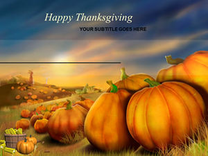 Exquisite big pumpkin halloween ppt template