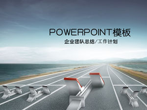 Linha inicial - um modelo de ppt adequado para equipes de negócios para resumir planos de trabalho