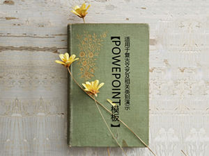 Retro kitap edebi stil ppt şablonu