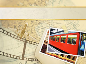 Verkehr auf der Karte ppt Vorlage