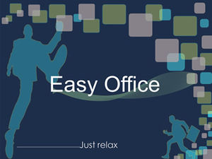 Modello di ppt stile business cartone animato dinamico lavoro facile