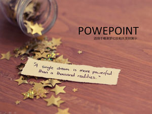 Bottiglia piena di stelle amore romantico modello di lingua stella ppt