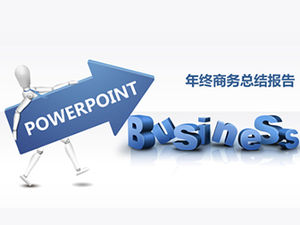 Șablon ppt al raportului sumar al afacerii albastru concis