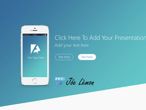 Plantilla ppt de informe empresarial minimalista azul tema de teléfono móvil