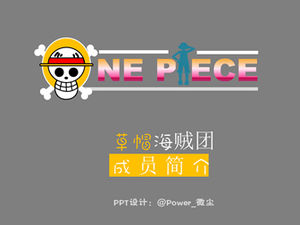 Hasır şapka korsanları giriş ppt şablonu