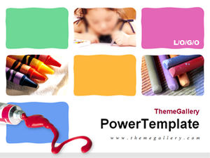 Mutlu çocuk günü ppt şablonu çizmeyi öğrenme