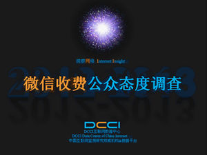 WeChat 수수료 공공 태도 조사 데이터 분석 보고서 PPT 템플릿