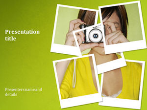 照片秀清爽背景相册PPT