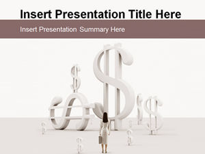$ Simbol Template ppt industri keuangan gaya Eropa dan Amerika