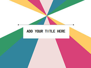 Szablon ppt z płaskim trójkątem blokowym