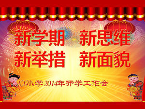 İlkokul yeni dönem tam personel çalışma toplantısı ppt şablonu