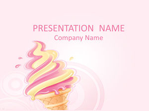 Modèle ppt de crème glacée éblouissante