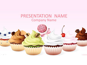 时尚彩色冰淇淋ppt模板