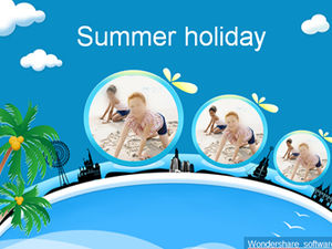 เทมเพลตอัลบั้ม PPT Happy Beach Summer Camp