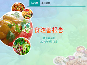 Plantilla ppt de informe de mejora de dieta equilibrada de nutrición corporal