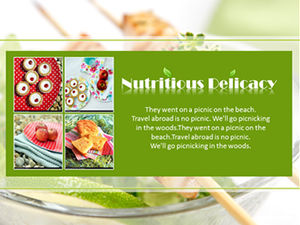 Frische Hintergrund-Gourmet-ppt-Schablone