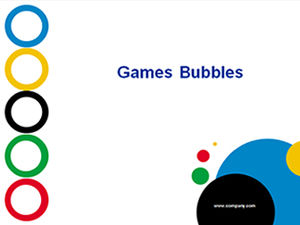 دائرة اللون قالب PPT بسيط