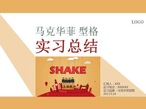 Modelo de ppt de relatório de estágio de empresa de design de moda