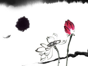 Inchiostro dinamico modello ppt in stile cinese