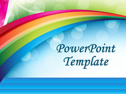 판타지 라이트 스폿 컬러 레인보우 PPT 템플릿