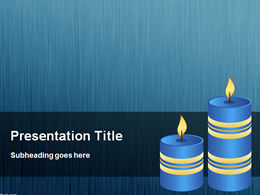 เทมเพลต PPT พื้นหลังแปรงเทียนอบอุ่น