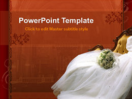 Romantyczny ślub w stylu europejskim szablon ślubu motyw ppt