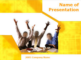 ビジネス男性ゴールデンクラシックビジネスpptテンプレート