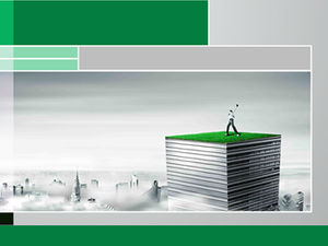 Modelo de PPt de negócios com níveis de cores claras