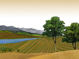 Modèle ppt de paysage de ferme