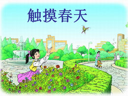 觸摸春季小學教育教學課件ppt模板
