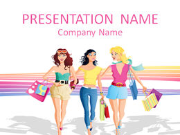 Modelo de ppt de compras de tendências de moda de verão