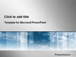 السماء الزرقاء والغيوم البيضاء نحى خلفية معدنية الأعمال الكلاسيكية قالب باور بوينت