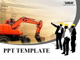 Excavator building construction Ppt template