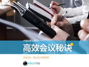 The secret of efficient meeting-middle manager training ppt template