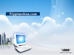 قالب PPT لتكنولوجيا الكمبيوتر الكوري الجميل